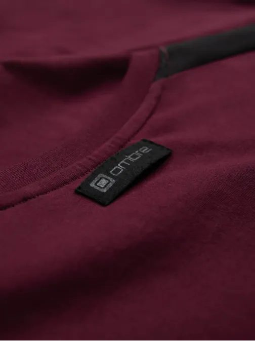 Edinstvena bordo majica z našitkom V2 S1632