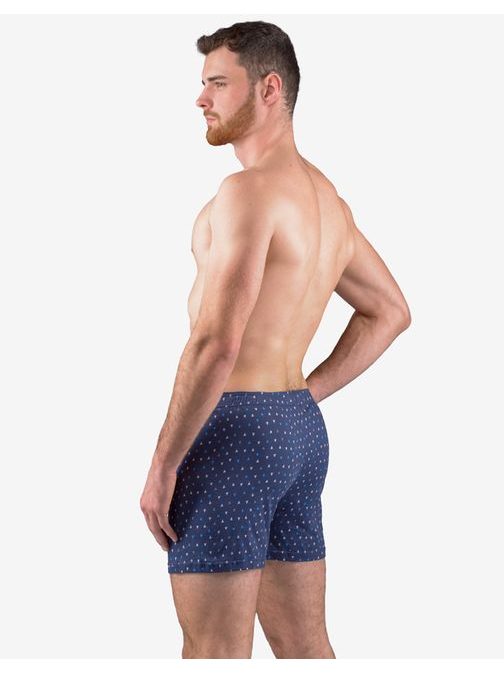 Vzorčaste modre moške ohlapne boksarice