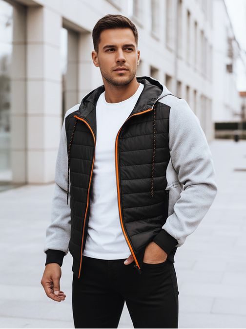 Svetlo siva prehodna prešita jakna