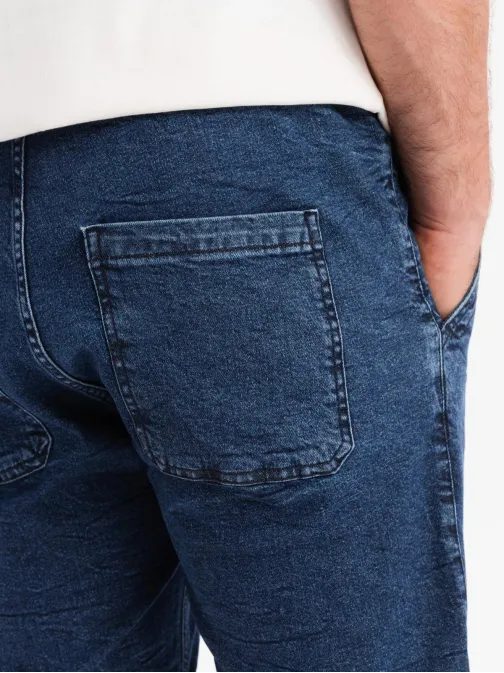 Elegantne temno modre kratke hlače iz džinsa V2 SRDS-0161