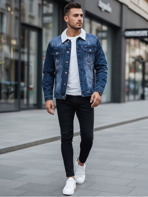 Originalna modra prehodna jeans jakna