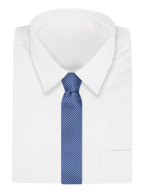 Modra moška kravata z vzorcem