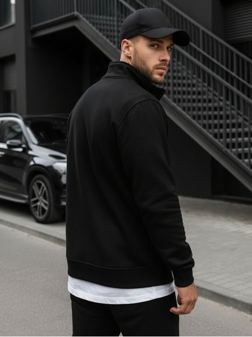 Modna črna preprosta jopa