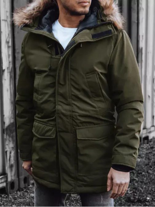 Stilska zelena podaljšana zimska jakna
