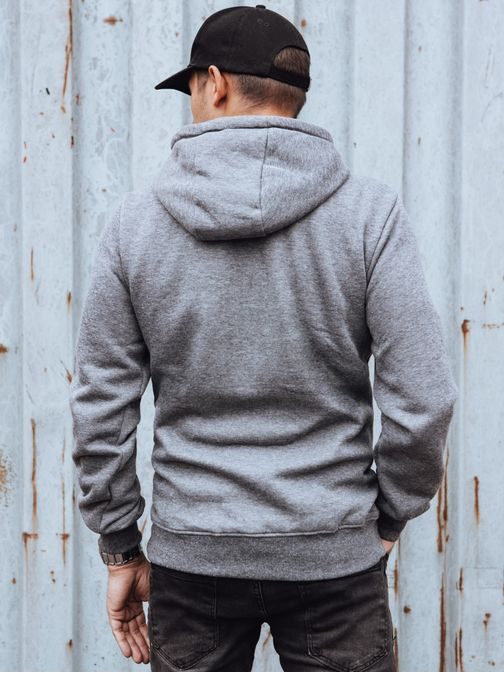 Moški temno siv pulover v zanimivem dizajnu