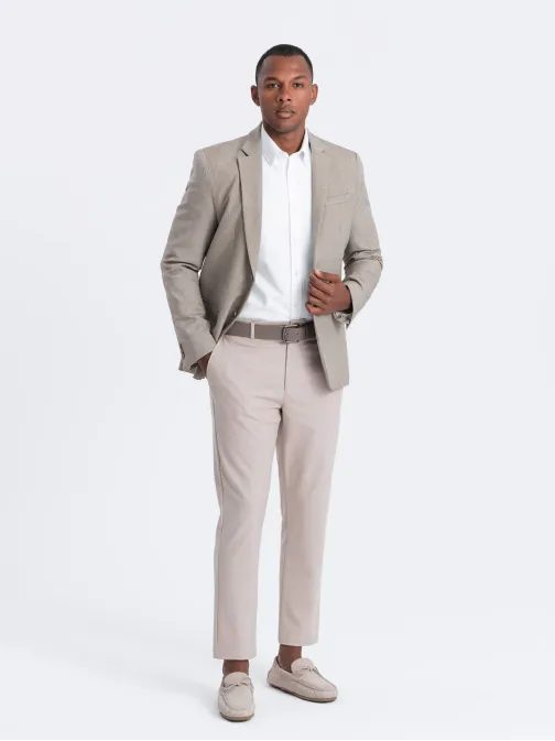 Originalen bež moški suknjič  V3-BLZB-0114