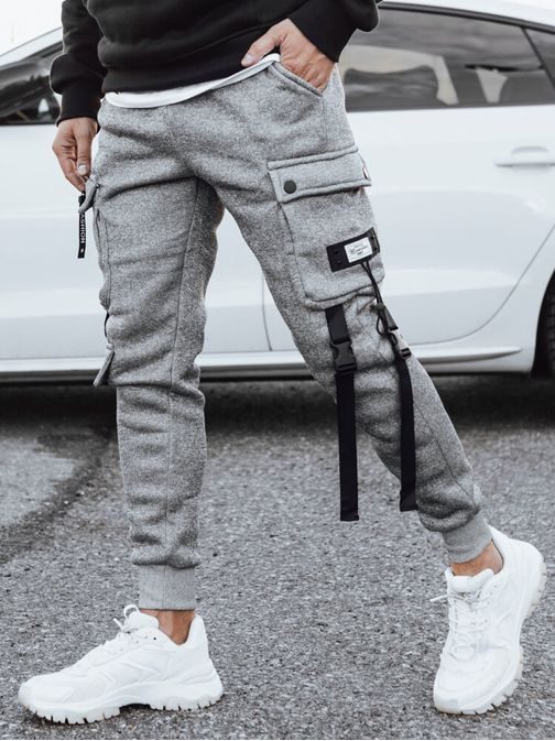 Trendovske cargo sive jogger hlače