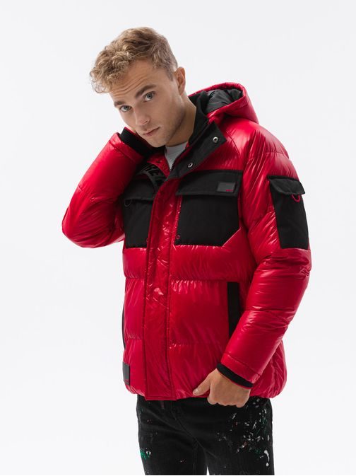 Stilska jakna v rdeči barvi C457