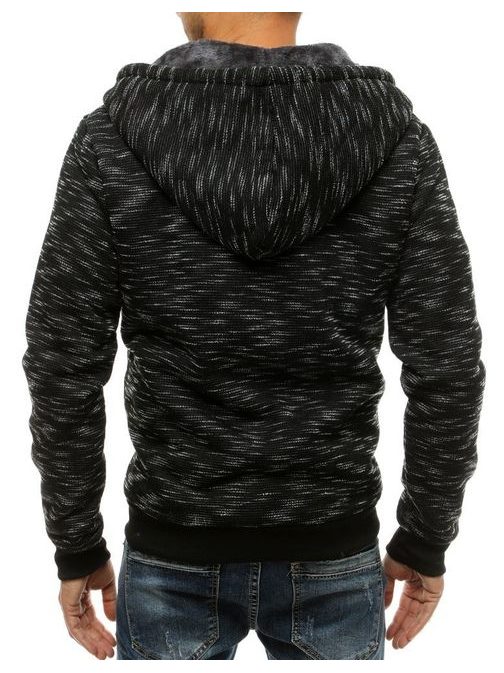Črn pulover na zadrgo zanimivega dizajna