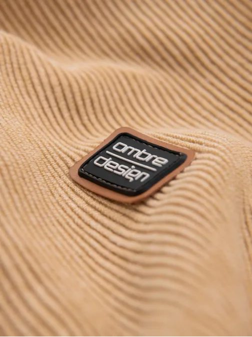 Zanimiv rjav pulover z vzorcem V4 SWSW-0121