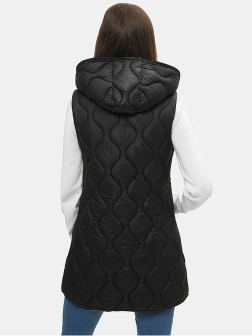 Stilski ženski brezrokavnik v črni barvi O/H928/1