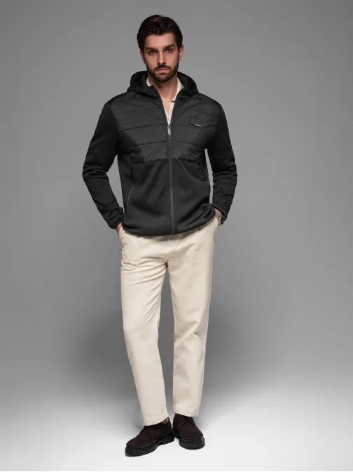 Moderna črna moška prehodna jakna V5 JANP-160