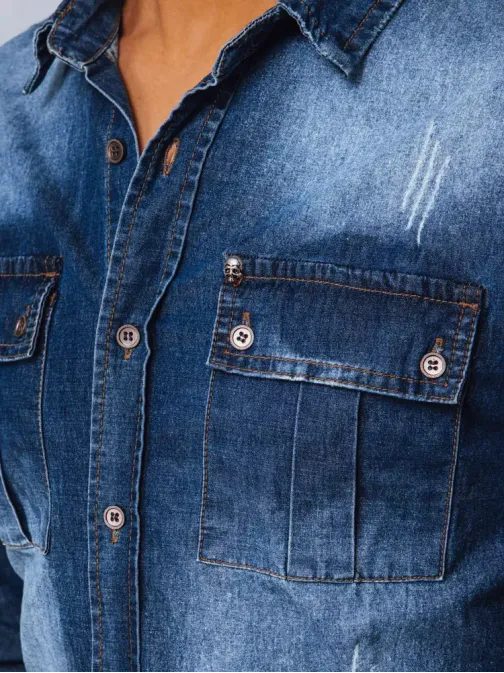 Modra jeans jakna originalnega dizajna