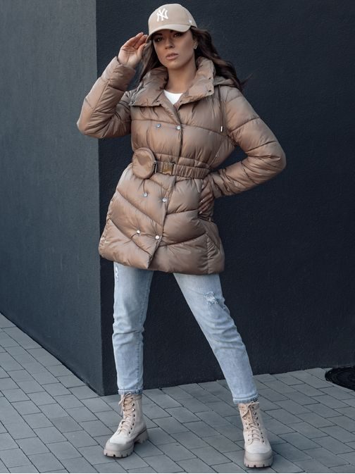 Trendovska kamelja prešita ženska jakna Bloom