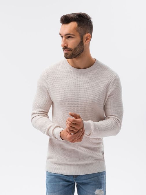 Bež eleganten pulover E185