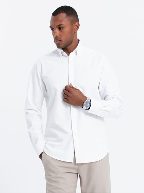 Elegantna bela srajca oxford V1 OM0114