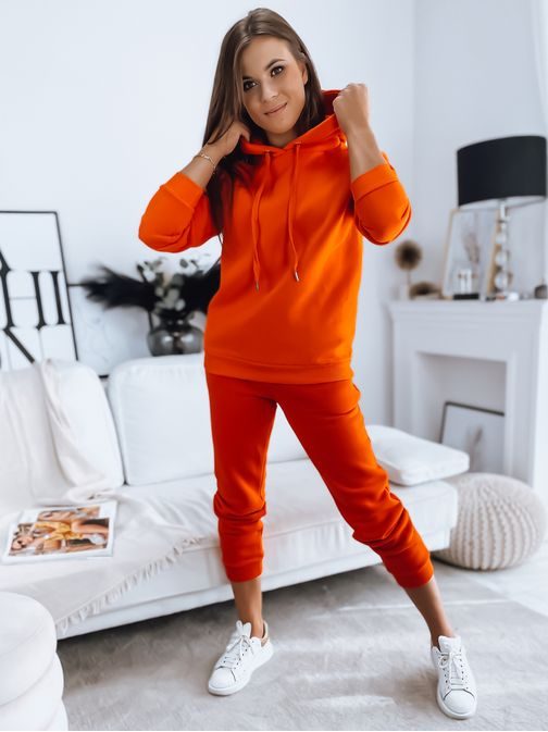 Ženski udoben pulover v pomarančni barvi Polina