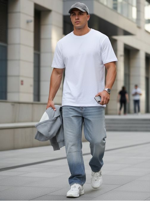 Originalne široke modre kavbojke