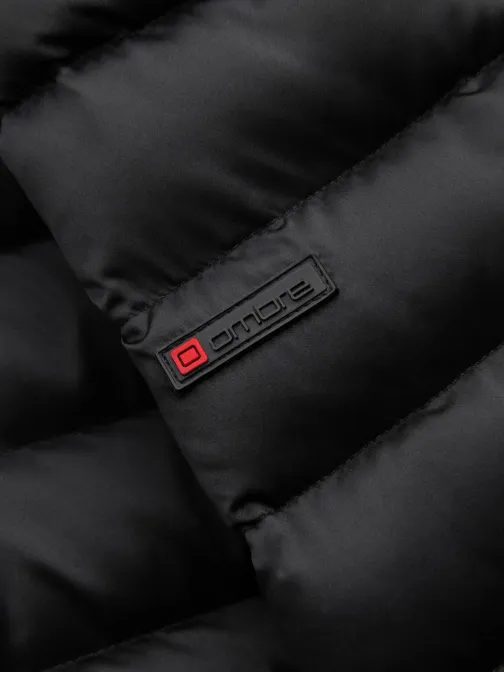 Črna prešita moška jakna V2 JALP-0180