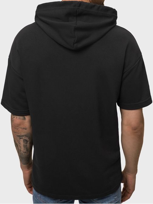 Modern črn pulover s kapuco B/20402010