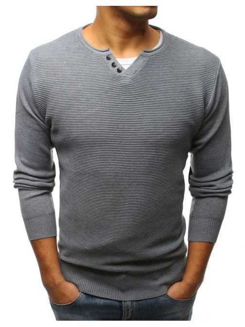 Elegantni moški siv pulover
