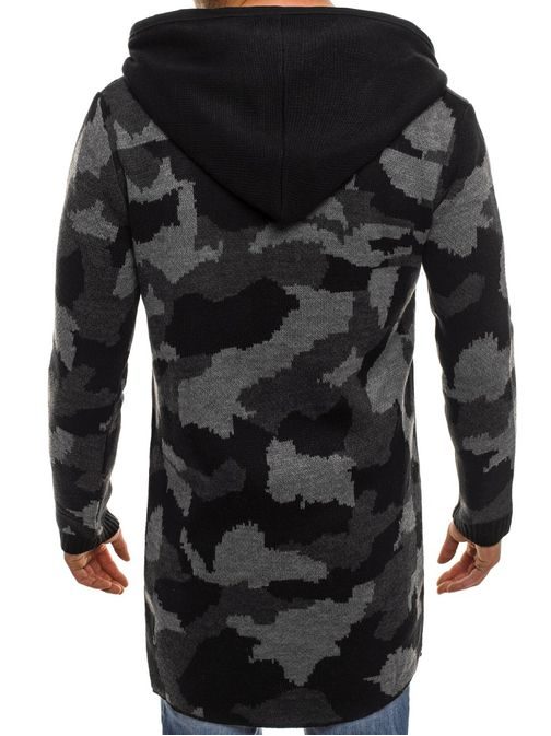 Stilski črn pulover s stransko zadrgo BREEZY B9020S