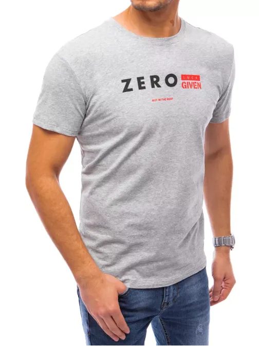 Siva moška majica z napisom ZERO