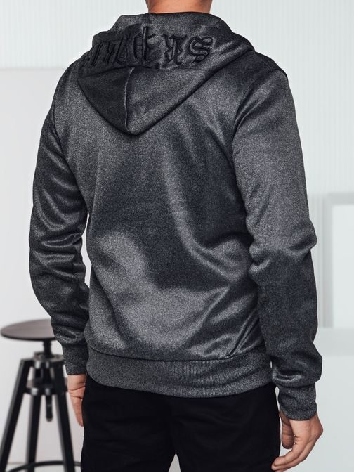 Zanimiv grafit pulover s kapuco