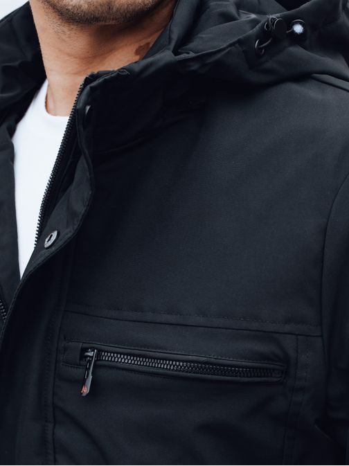 Moška prehodna jakna v granatni barvi s kapuco