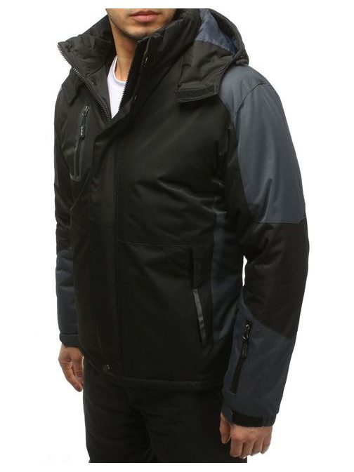 Stilska črno-grafit smučarska jakna