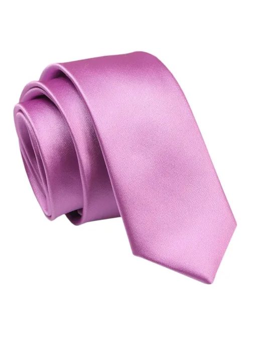 Klasična enobarvna roza moška kravata