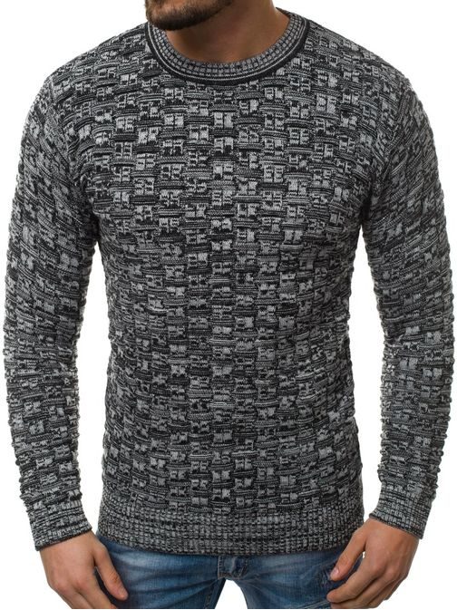 Zanimiv grafit pulover O/1041ASZ