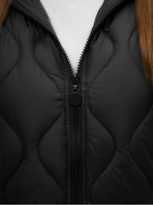 Stilski ženski brezrokavnik v črni barvi O/H928/1