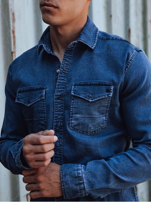 Atraktivna modra jeans srajca