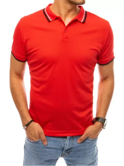 Preprosta rdeča polo majica originalnega dizajna