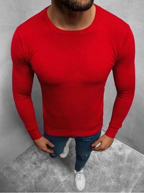Udobni temno rdeč pulover TMK/YY01/6