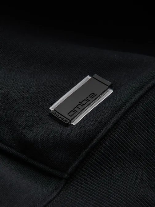 Osnovna črna moška jopa s kapuco V9 SSBN-0161