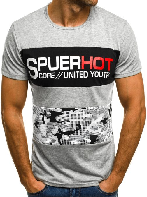SUPER HOT sivé tričko JS/SS299