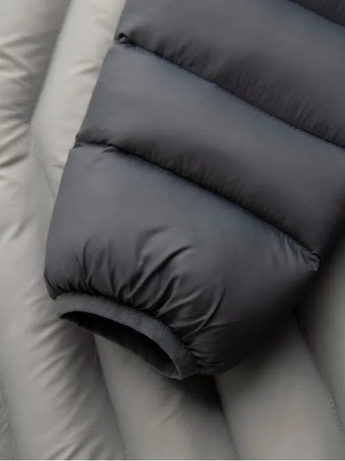 Športna pepelnata prešita jakna V11 JALP-0185