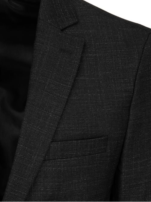 Enovrsten črn moški suknjič