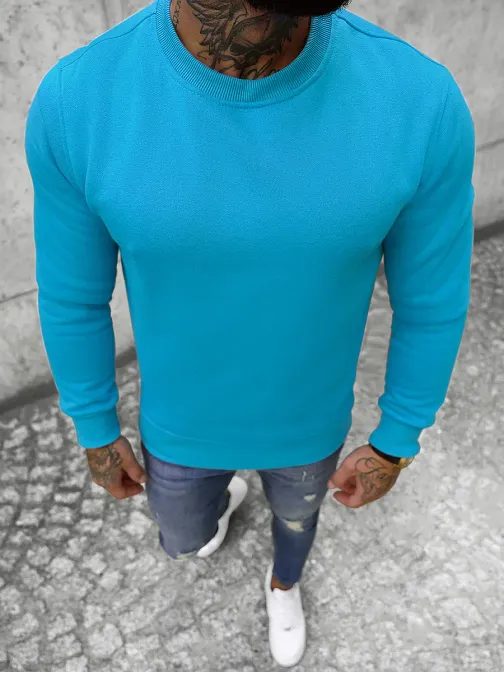 Udoben sinje moder pulover JS/2001-10Z