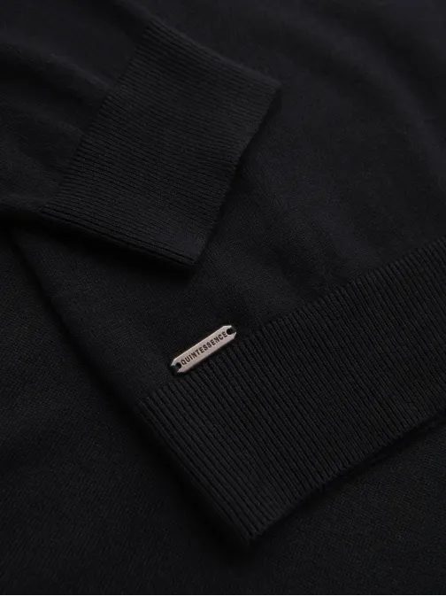 Moška črna jopica z gumbi V2 SWCD-0126