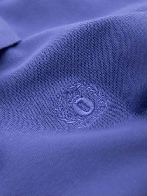 Bombažna enobarvna polo majica za moške vijolična v12 om-pobs-0100