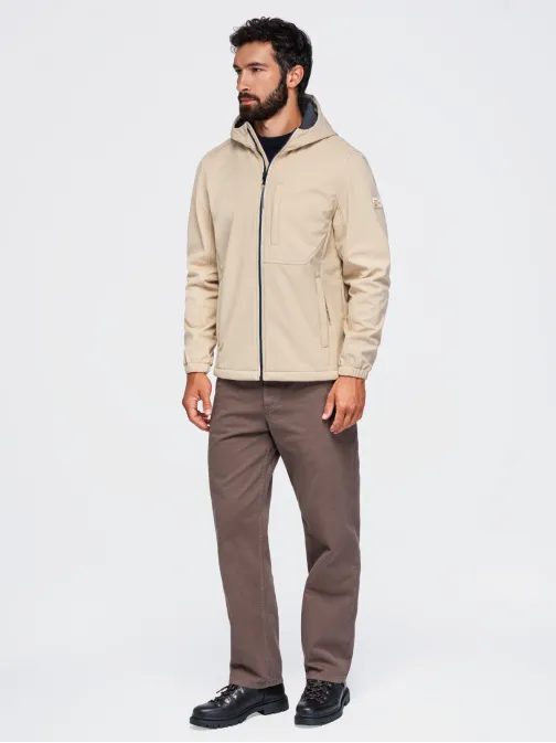 Moška bež softshell jakna V4 JANP-0292