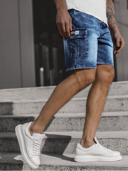 Moške jeans modre kratke hlače JS/KK1078Z