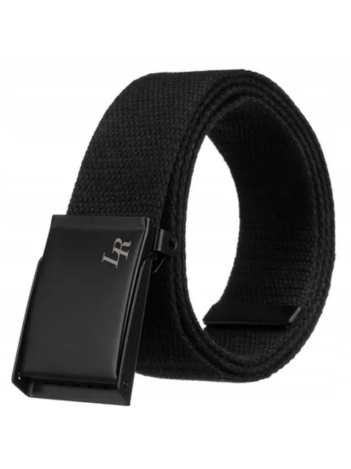 Moški pas iz črne tkanine