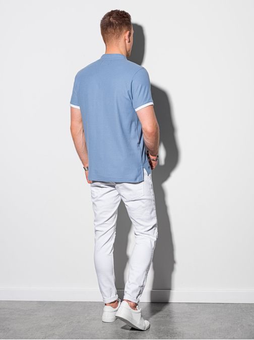 Udobna modra polo majica S1381
