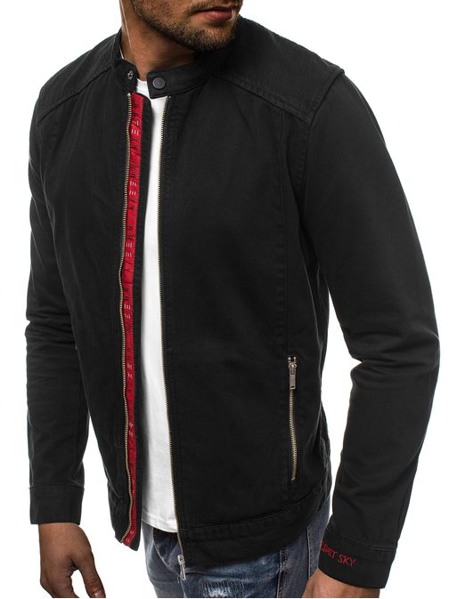 Stilska jeans jakna črna OZONEE B/2066