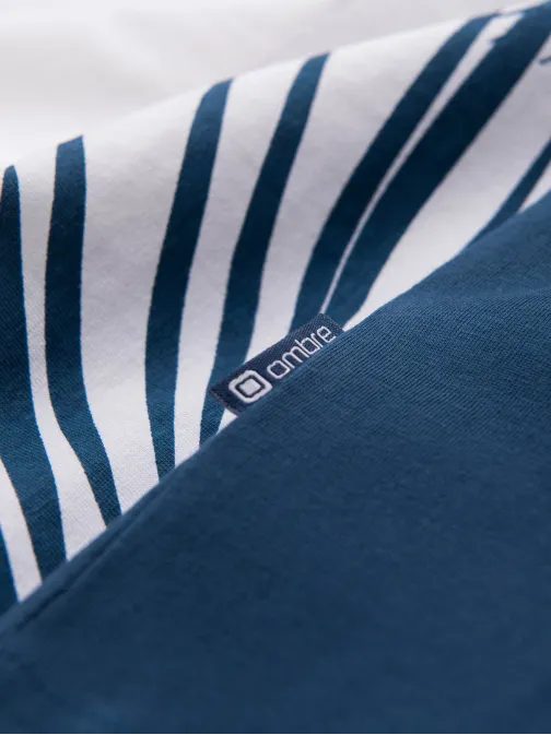 Temno modra majica s poletnim potiskom V1 TSPT-0177