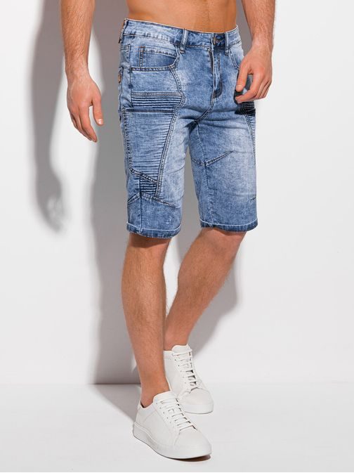 Originalne bombažne jeans modre kratke hlače W368